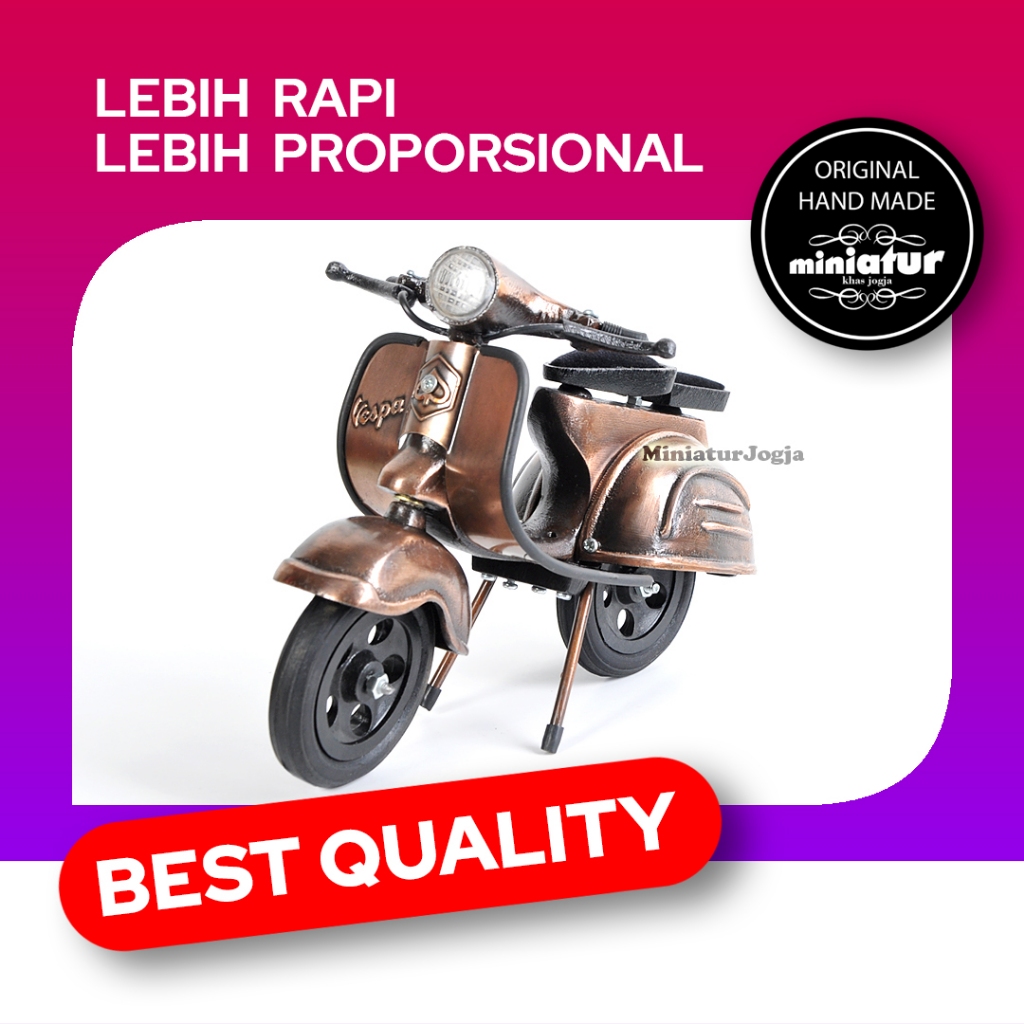 Miniatur Motor Vespa - Diecast Vespa