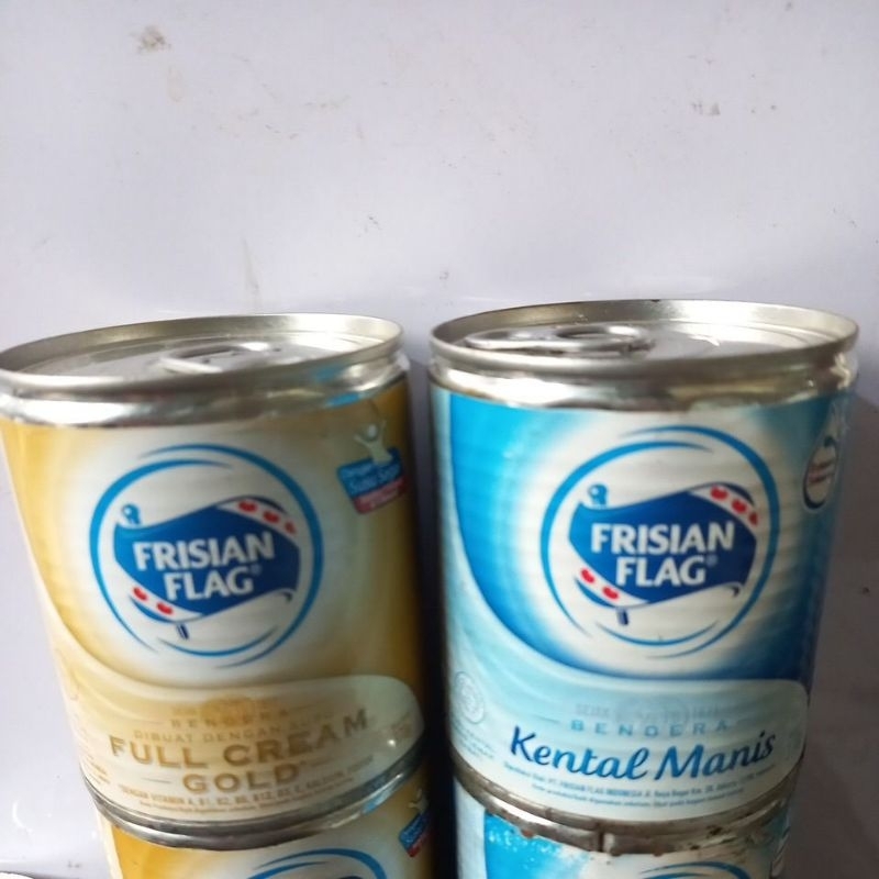 

FRISIAN flag Susu Kental Manis Kaleng 370g/ Susu putih kaleng[mines kaleng ada karat dan lebel rusak)