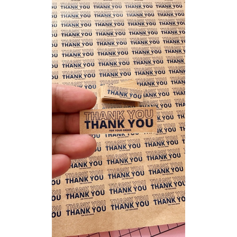 

[set isi 180 0cs] STICKER THANK YOU CRAFT untuk plastik, toples, kayu, kertas dan media apapun