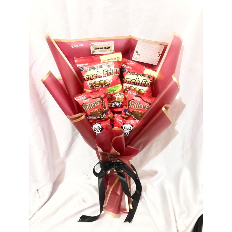 

Bouquet bunga boneka snack / bucket snack cocok untuk hadiah wisuda / graduation / ulang tahun / anniversary / birthday kualitas premium, estetik