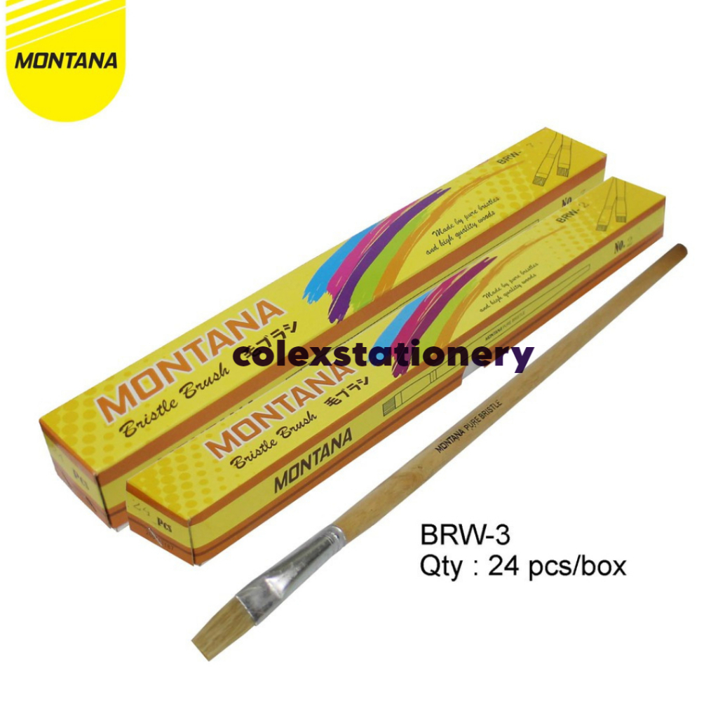 

Kuas Lukis / Brush Melukis / Kuas Cat Air Acrylic / Kuas Cat Air No 3 Montana Isi 24 Pcs (1 Box)