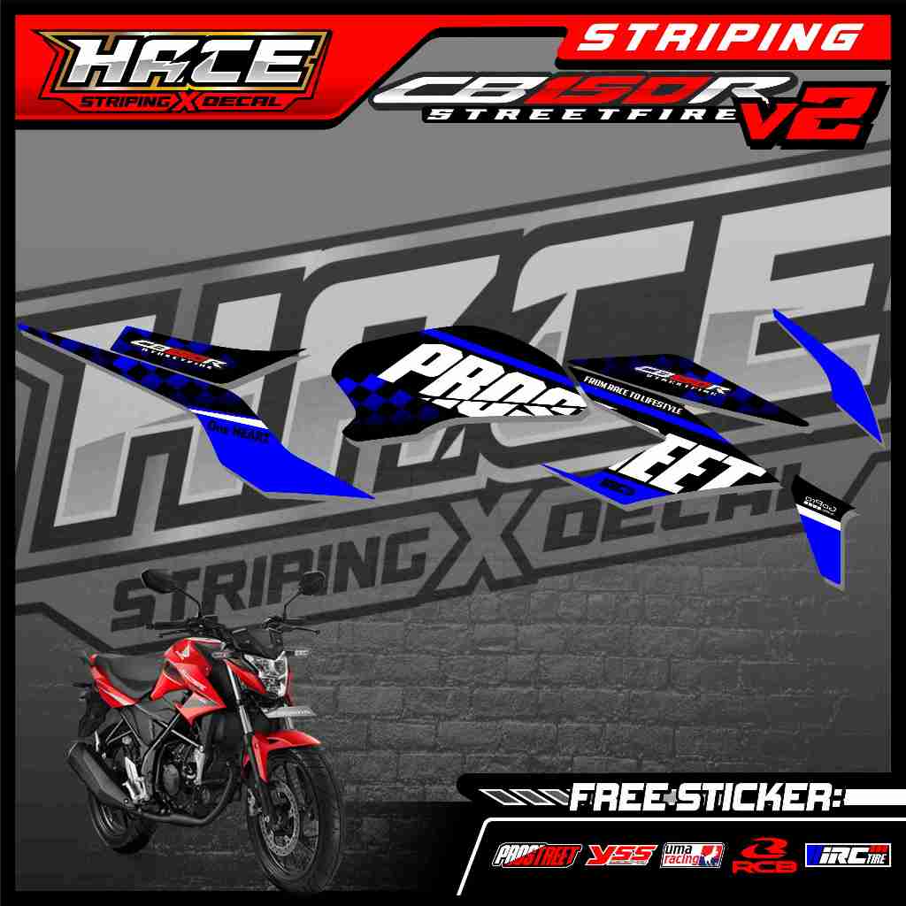 530 STRIPING STICKER CB 150R V2 STREETFIRE - STRIPING STICKER CB 150R V2 STREETFIRE PREMIUM GRAFIK