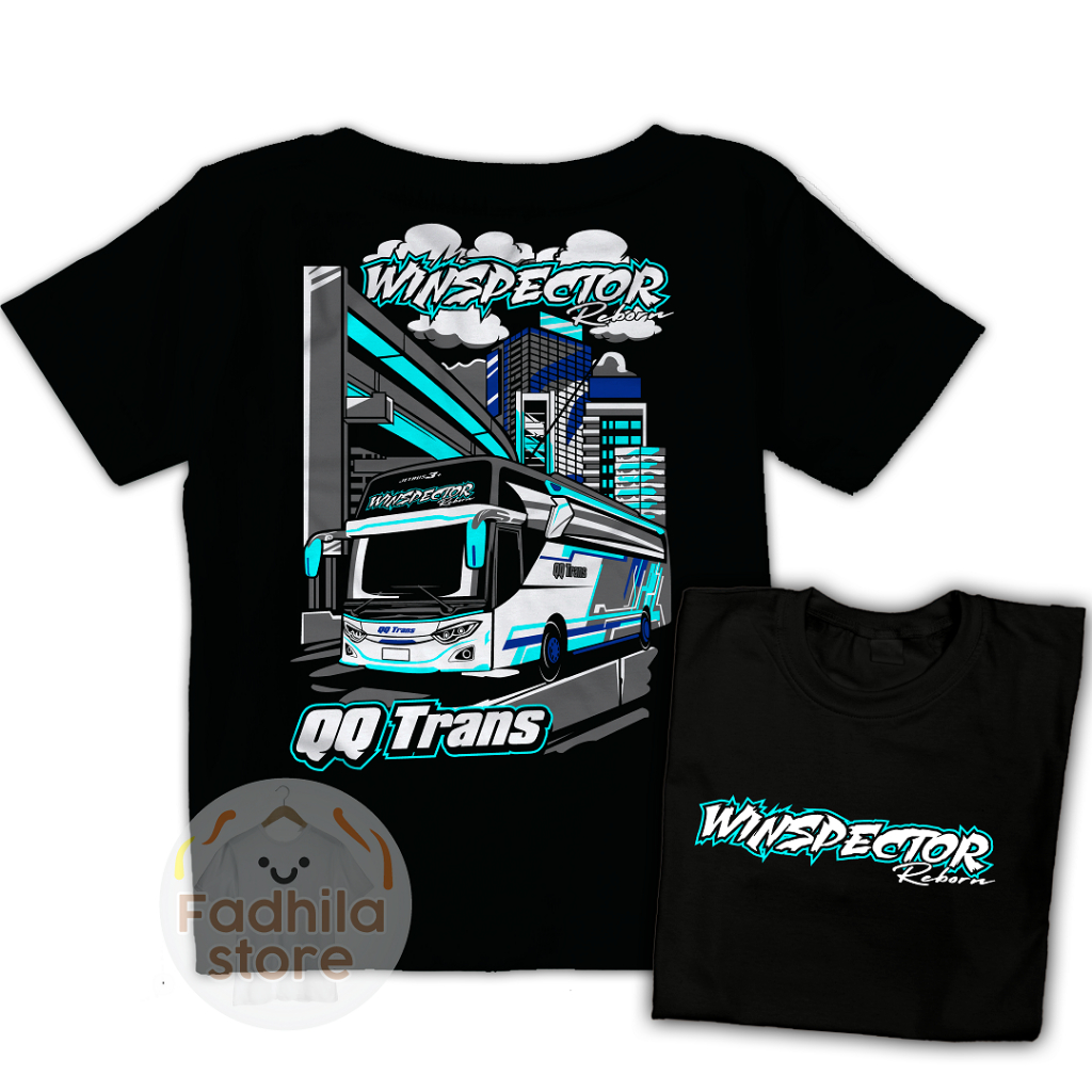 FREE STICKER KAOS BISMANIA ANAK WINSPECTOR QQ TRANS KAOS BUS MANIA SABLON PLASTISOL