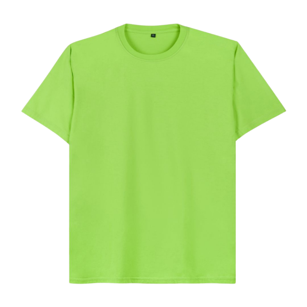Milka Kaos Polos Pendek Cotton Combed 30S Hijau Neon