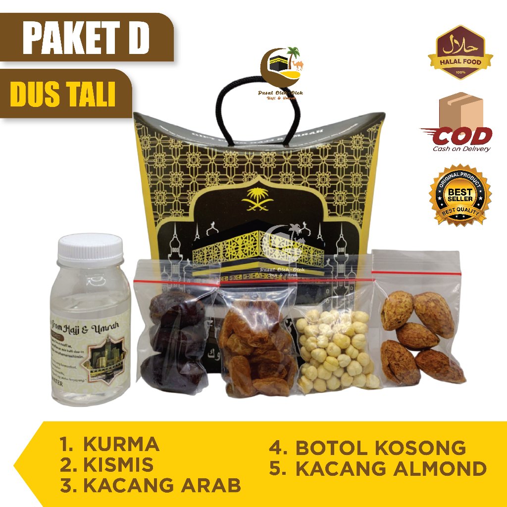 

PAKET D OLEH OLEH HAJI DAN UMROH DUS TALI / DUS KOTAK TANPA AIR ZAM-ZAM