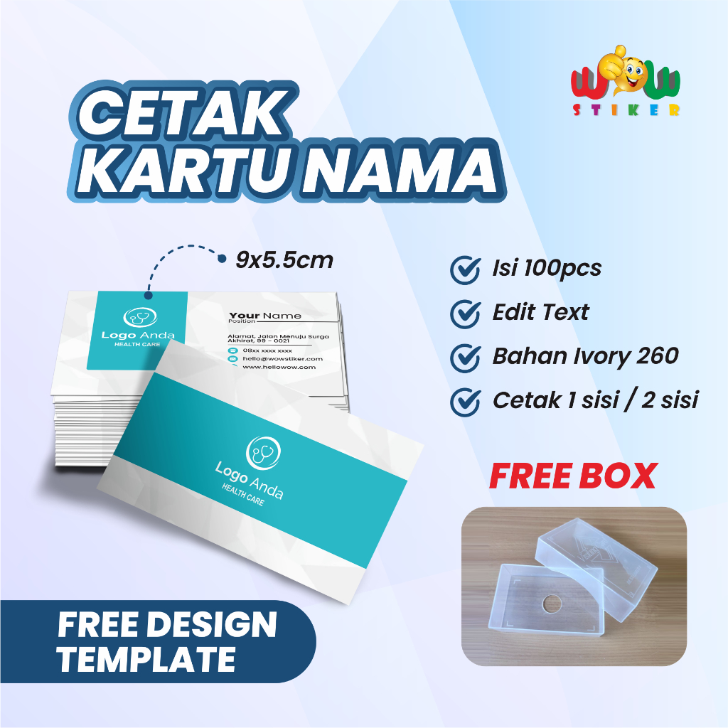 

[FREE DESIGN] Kartu Nama / Name Card / Business Card + BOX