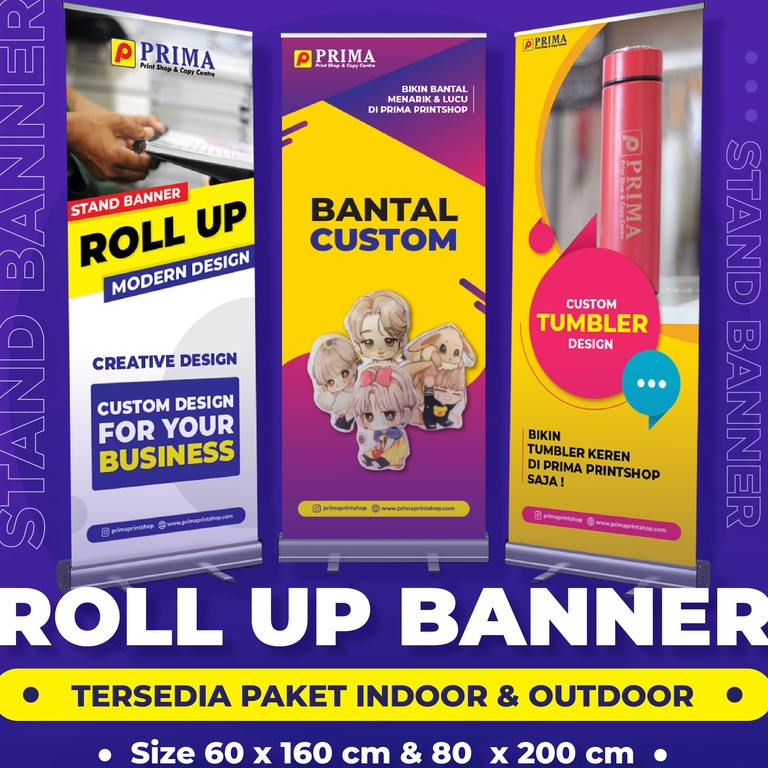 CETAK ROLL UP BANNER 60 x 160 cm