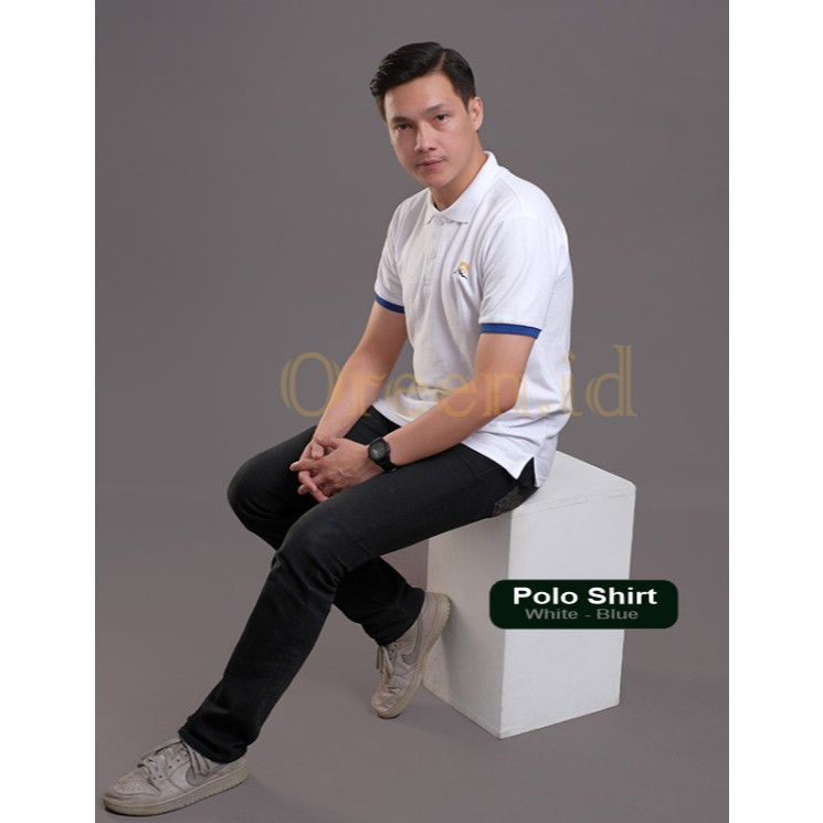 Oreen.id Polo shirt Premium Kaos polo pria Polo shirt putih Kaos kerah putih, Polo Shirt Distro