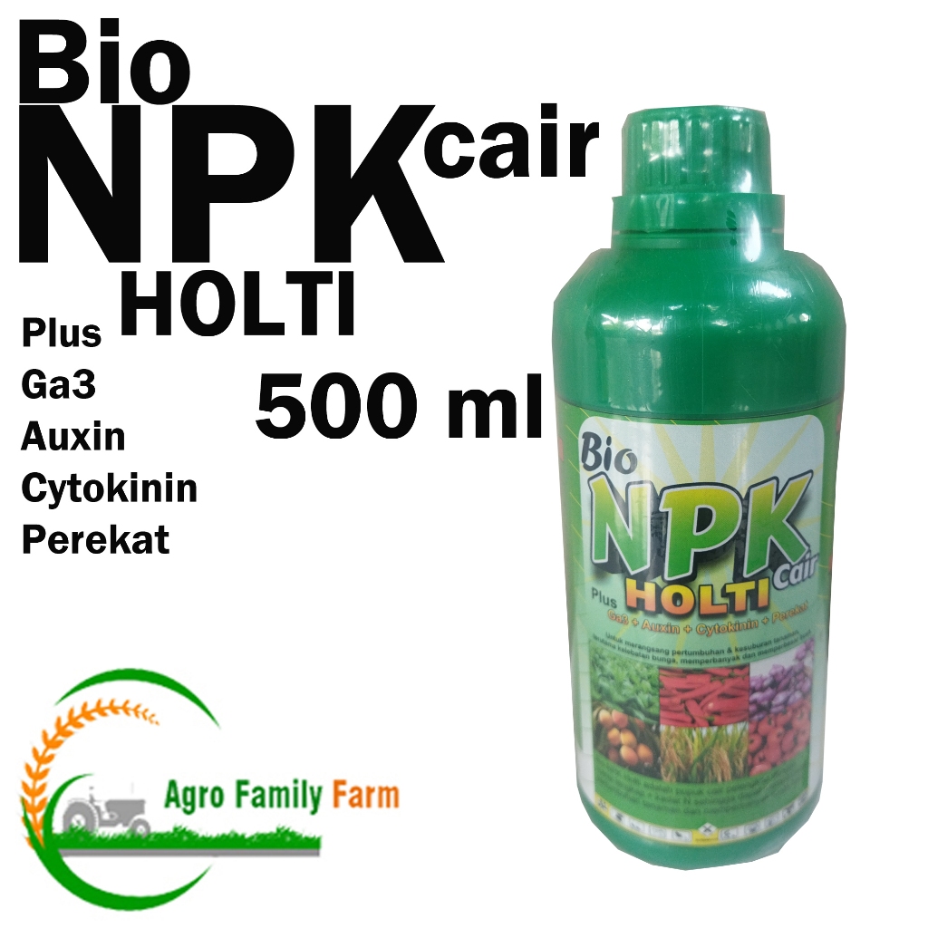 Pupuk Bio Npk Holti Cair Plus Ga3 Auxin Cytokinin Perekat 500 ml