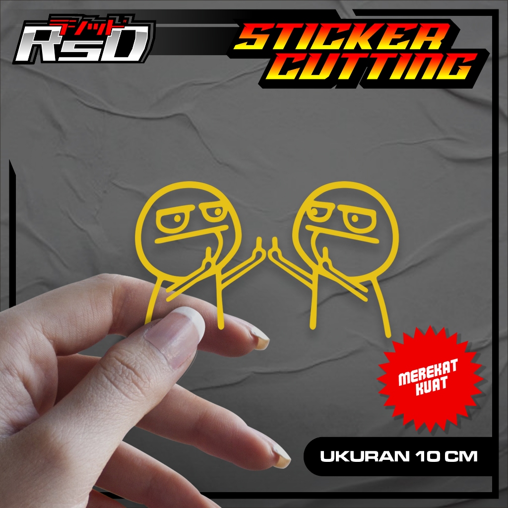 

STICKER KARTUN LUCU FUCEK STICKER MIDLE FINGER JARI TENGAH