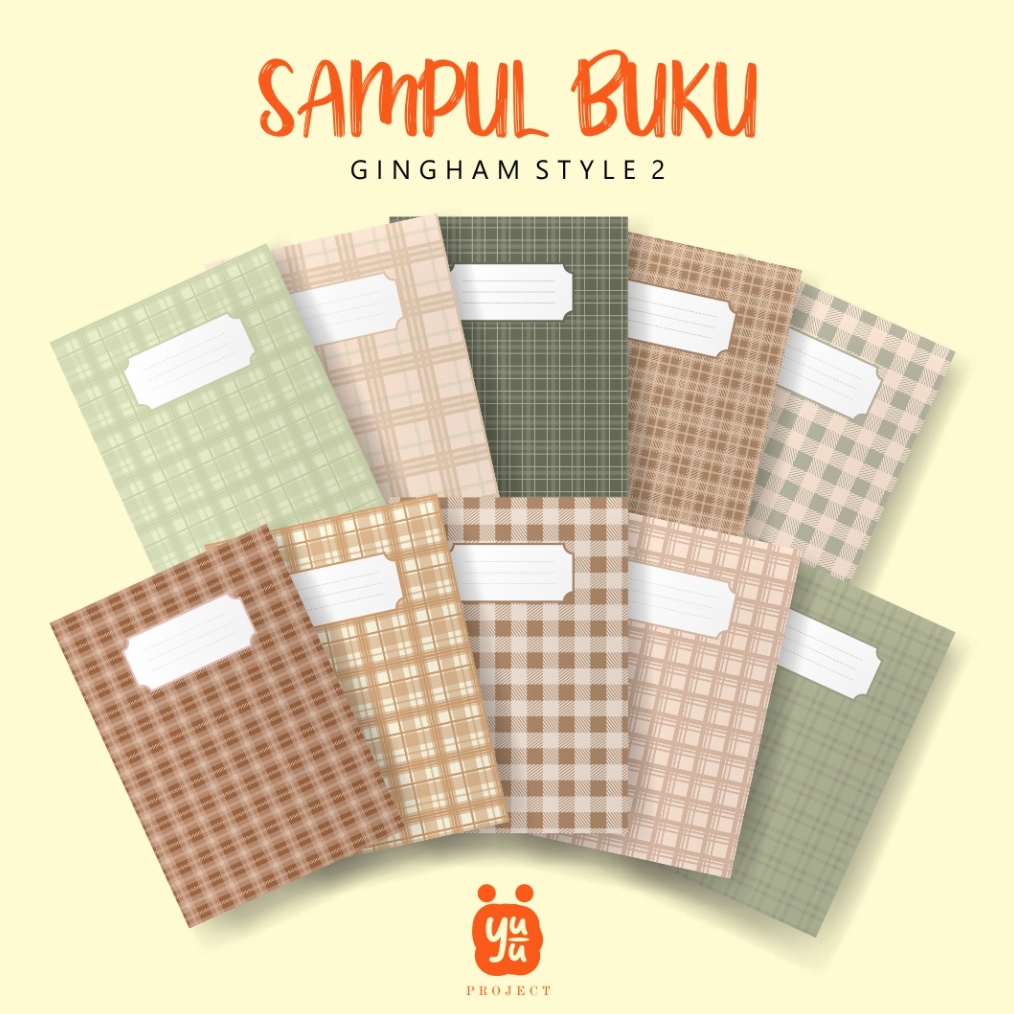 

SAMPUL BUKU AESTETIK SAMPUL BUKU TULIS BIGBOSS SIDU KIKI BOOK COVER AESTHETIC gingham style 2 ART K8Z4