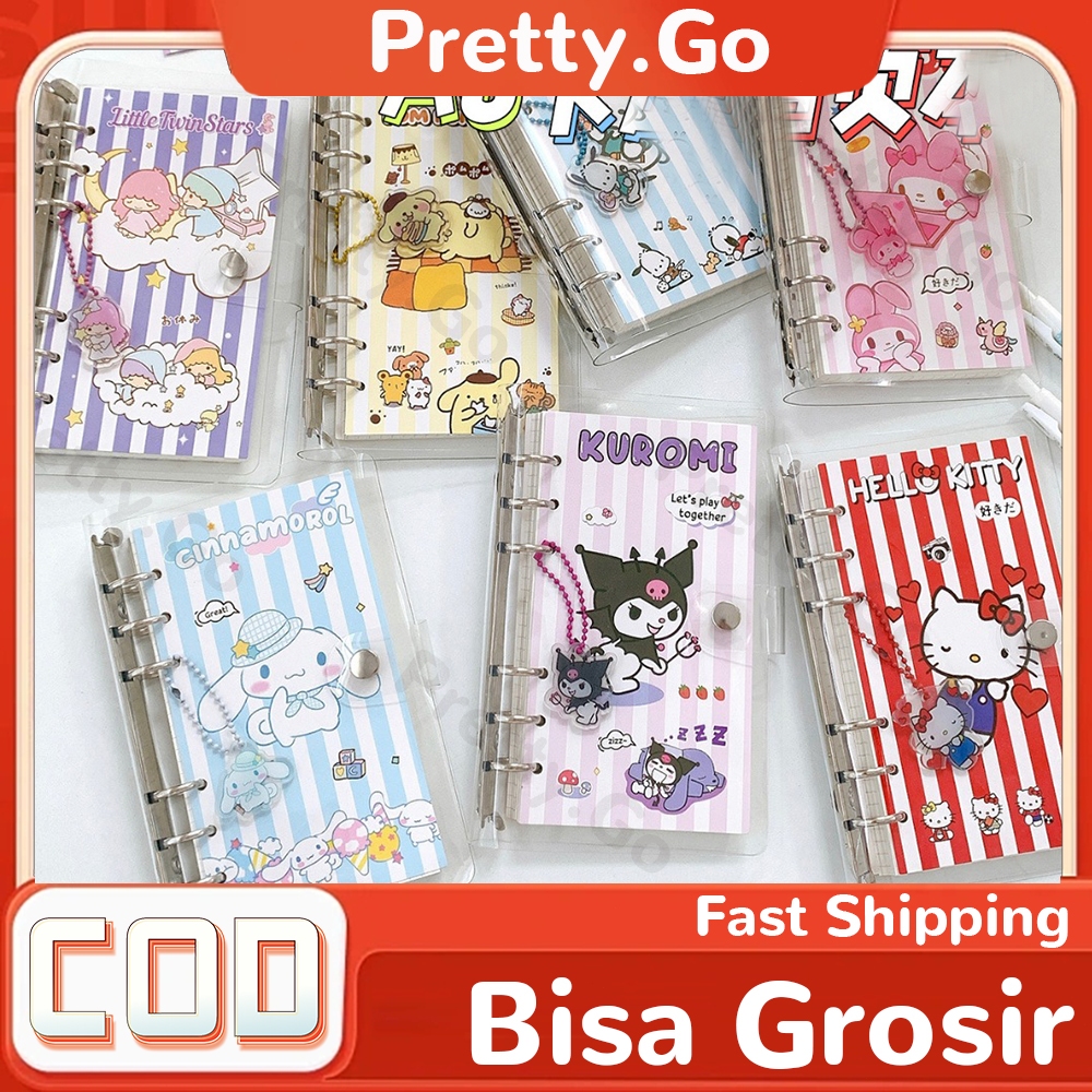

[]Free Pendant]Binder Note A6 Lucu Karakter Character/ Buku catatan 100 lembar/ Notebook journal lucu