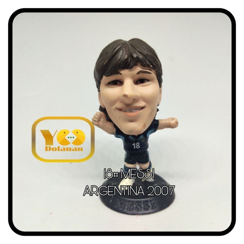 18# MESSI - ARGENTINA 2007 CORINTHIAN MICROSTARS SOCCERSTARZ FIGURE PEMAIN BOLA