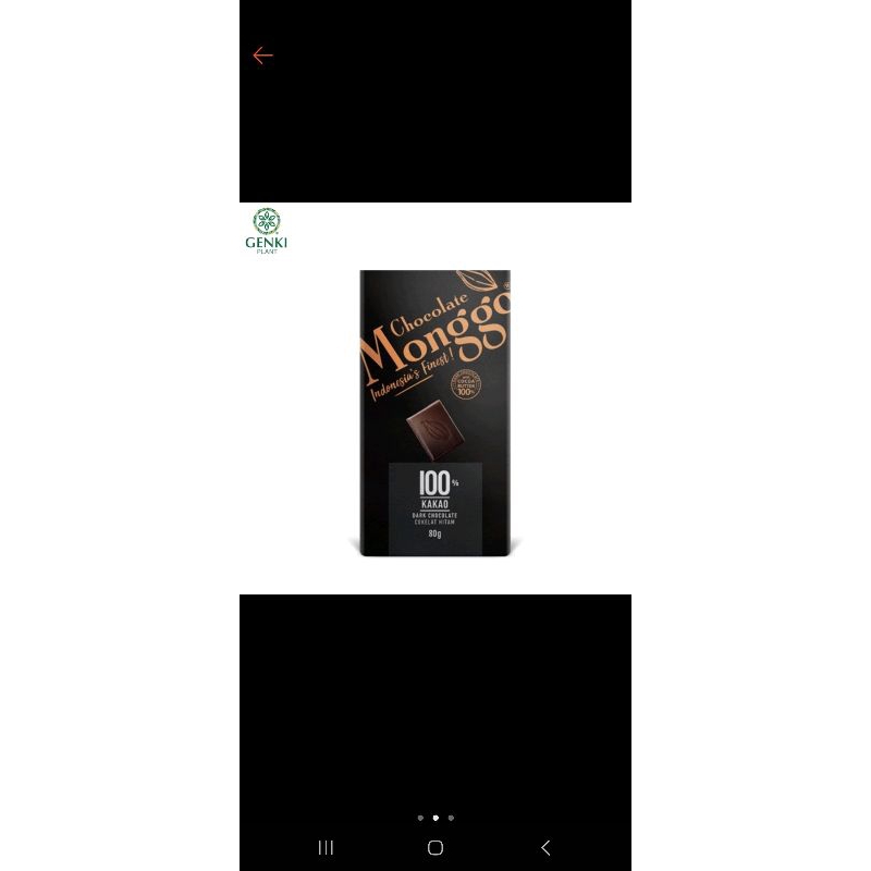 

Chocolate Monggo Dark Chocolat 80% -100gr