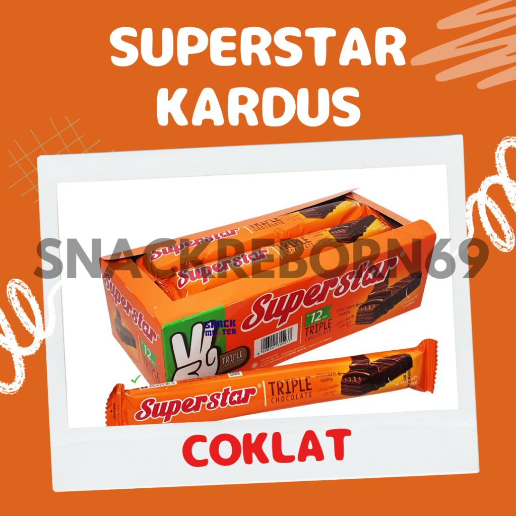 

Superstar Triple Choco Wafer Cokelat 16 gram x 20 Pcs