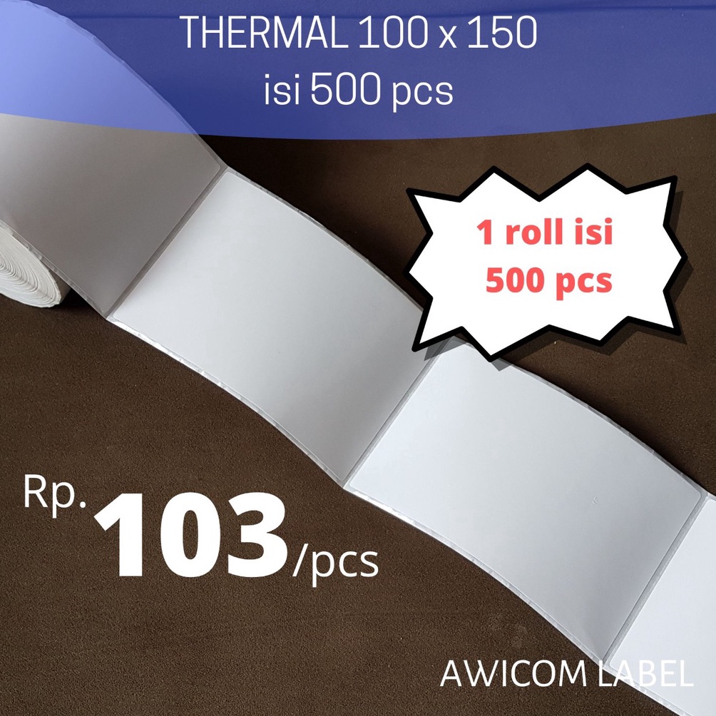 

ART X5P3 Label Barcode Direct Thermal 1 X 15 mm 1x15 4x6 isi 5pcs ukuran A6