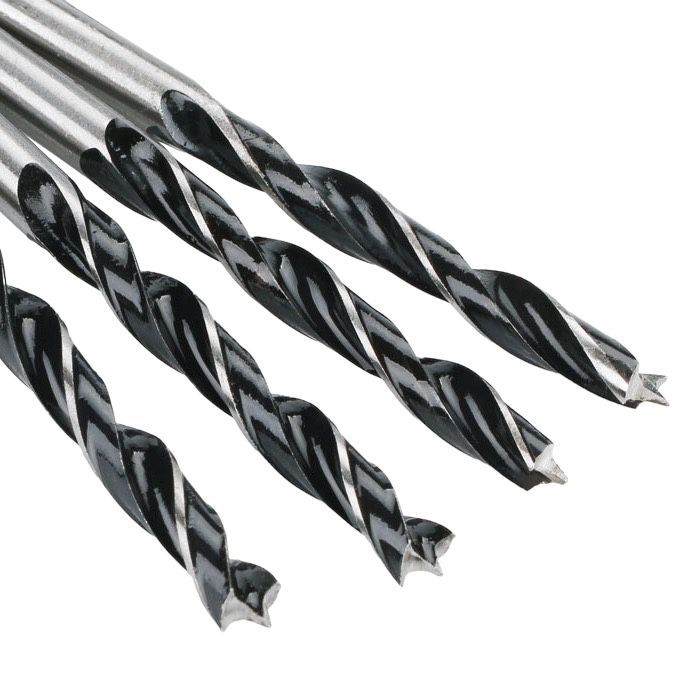 Mata Bor Kayu HSS Hitam Bijian 3mm / 4mm / 5mm / 6mm / 8mm KS