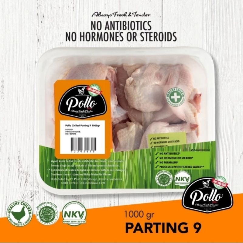 

Daging Ayam Potong Fresh Probiotik Parting 9 Pollo Chicken - 1000 gram