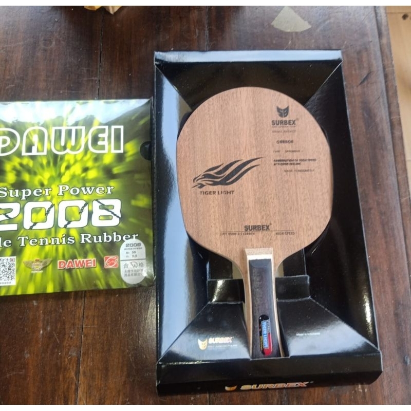 BET RAKITAN BLADE SURBEX TIGER LIGHT RUBER DAWEI