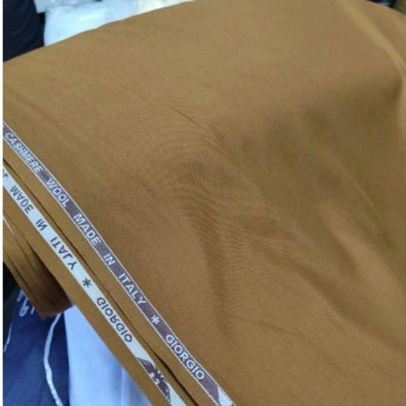 Kain Pemda Khaki Premium Semi Wool Katun Bahan Seragam Pemda Pdh Pns Guru Pria Wanita Katun