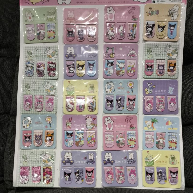 

Pembatas Buku Magnetic Sanrio Sticky Note Motif Kartun Lucu / Stick Marker Book / Pembatas Buku Kartun