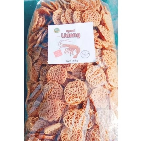 

Krupuk Udang/Varian Bulat Besar Asli Enak Gurih Renyah Khas Banyuwangi Kemasan 5 kg