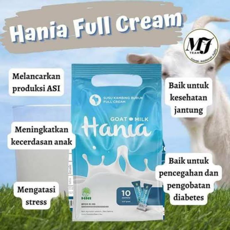 

HANIA SUSU KAMBING FULL CREAM PRODUK HNI/HPAI ORIGINAL