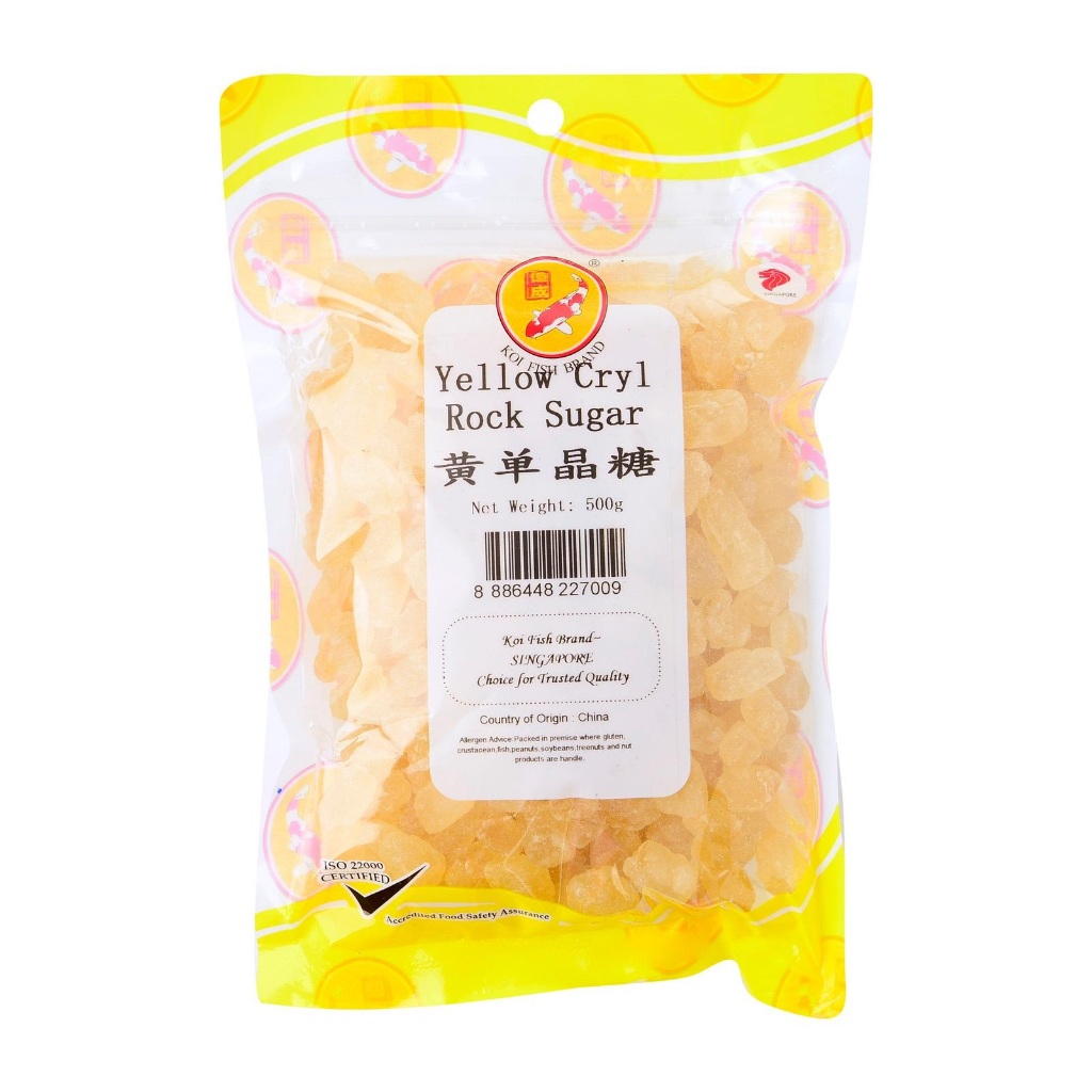 

Koi Fish Brand Yellow Cryl Rock Sugar 500g