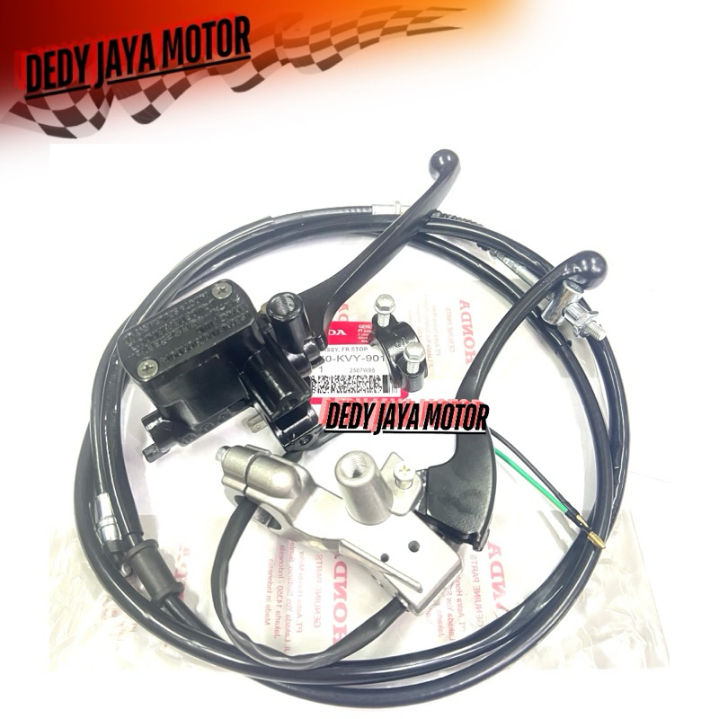 Master Rem Atas Assy Beat Karbu Sepakaet + Kabel Rem Belakang + Dudukan Spion Kiri + Handle Rem Kiri