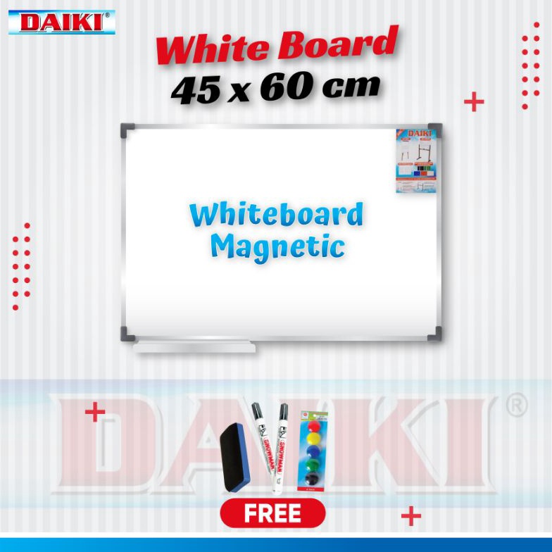 

ART I7H8 Papan tulis Whiteboard DAIKI Magnetic Uk 45x6 Cm