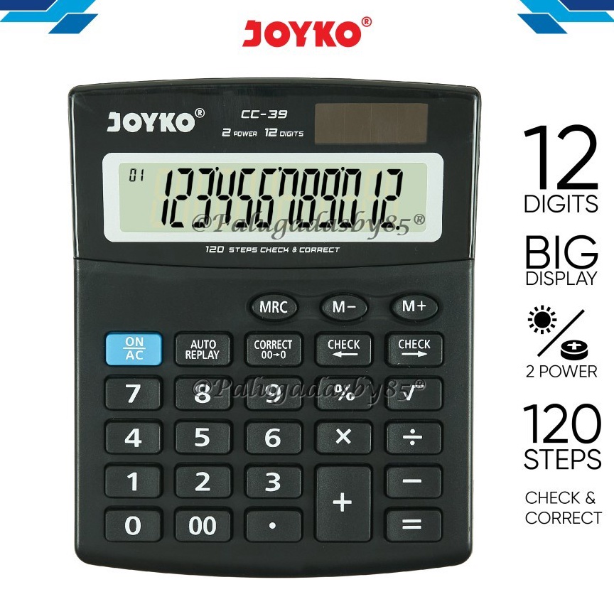 

ART T4L2 Kalkulator Joyko CC39 12 Digits Check Correct 1 Biji Calculator Joyko CC39 Joyko CC 39 CC39