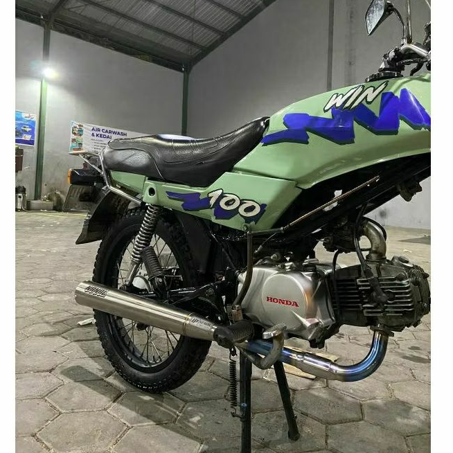 KNALPOT STD RACING HONDA WIN100 HALFBLUE
