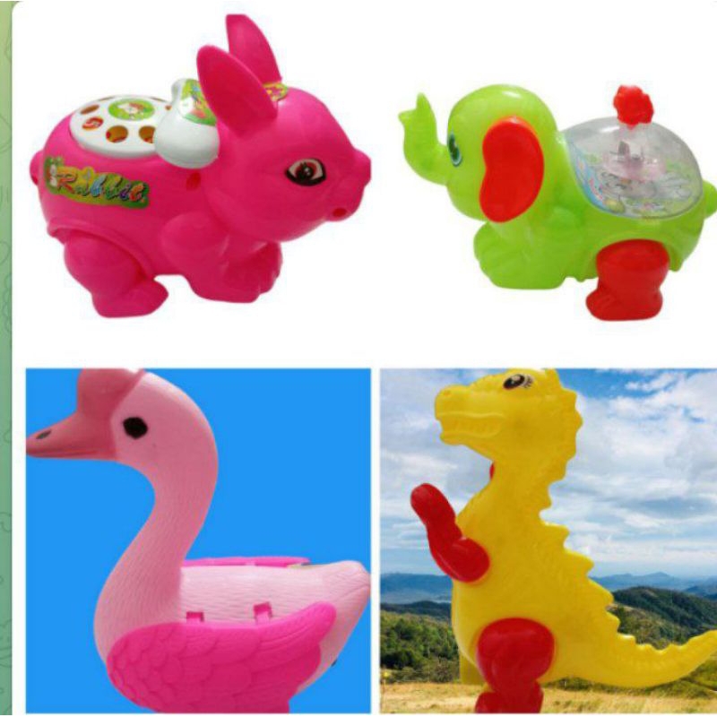 MAINAN ANAK DINO TARIK BISA JALAN/MAINAN DINOSAURUS TARIK/DINO/binatang tarik/angsa tarik/gajah tari