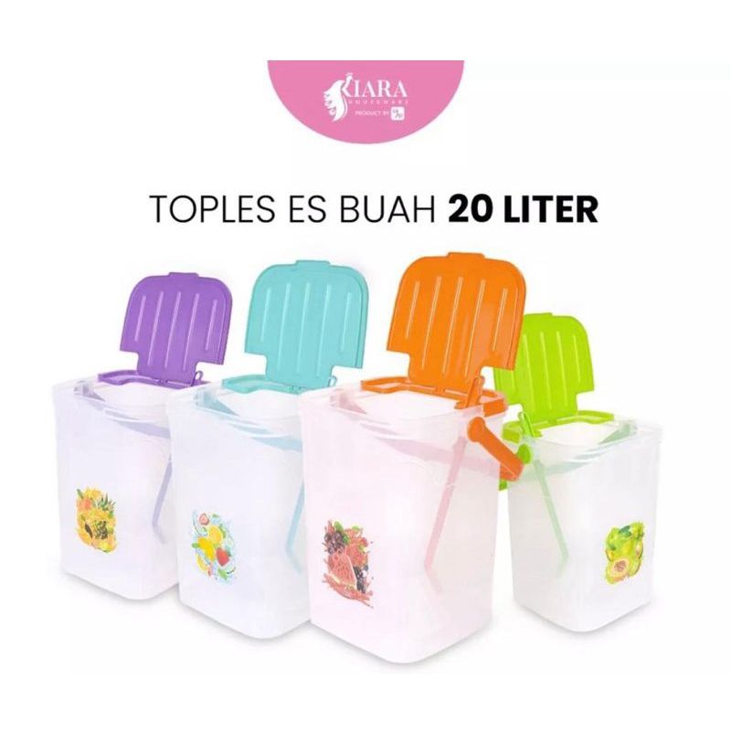 Toples Es Buah + Gayung Kiara 20 Liter / Aquarium Es buah / Tempat Es Buah