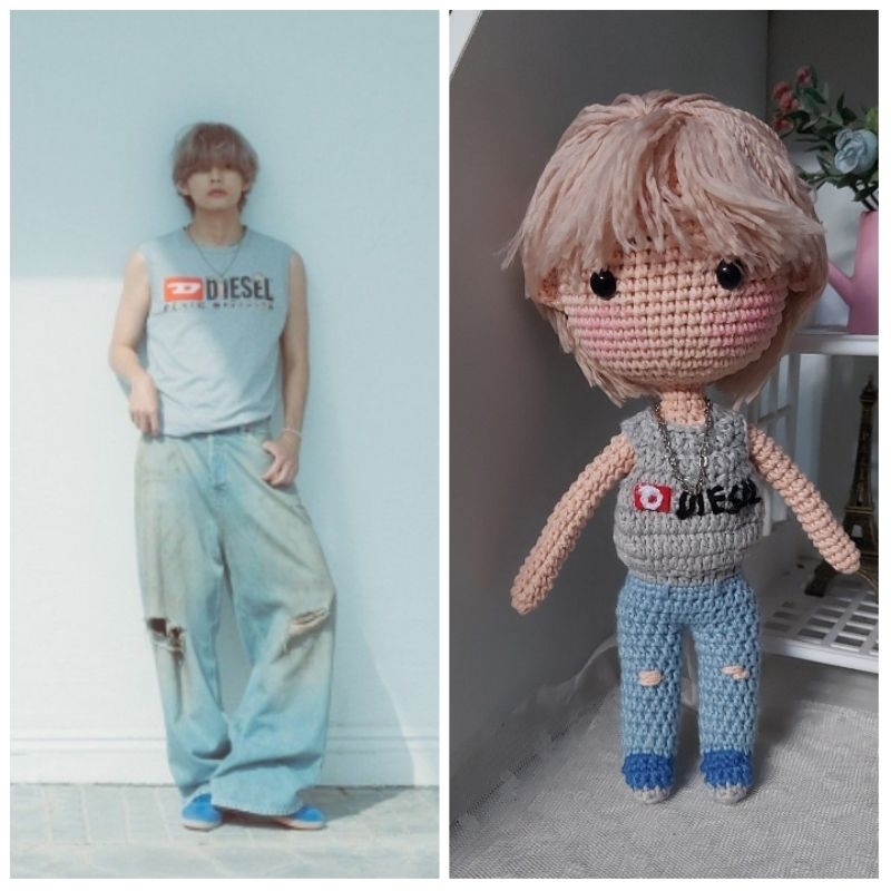Amigurumi crochet doll BTS Taehyung