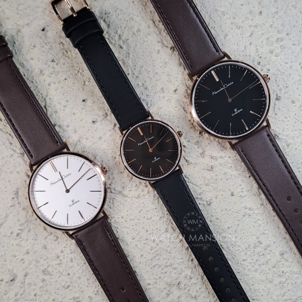 JAM TANGAN WANITA ALEXANDRE CHRISTIE 8490 AC8490 LEATHER STRAP ORIGINAL GARANSI 1 TAHUN