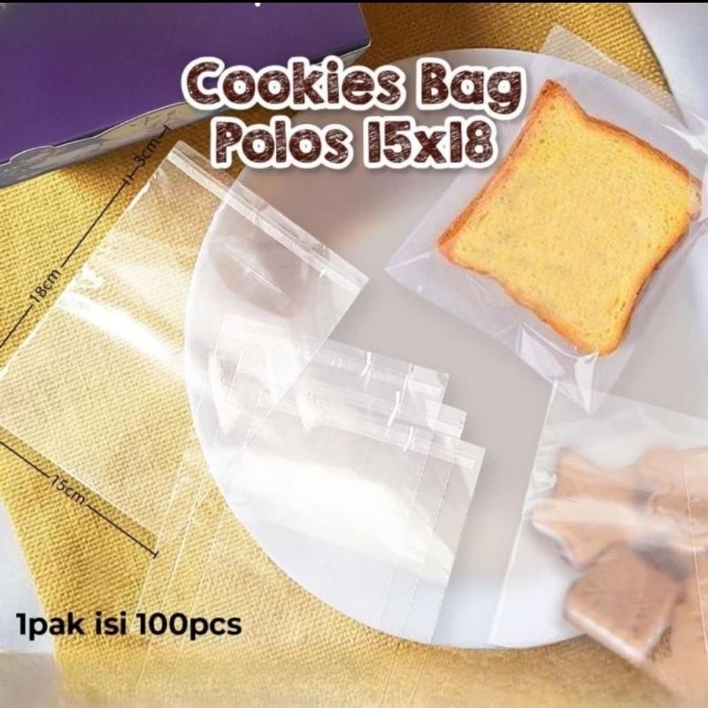 

Cookies Bag polos 15x18cm