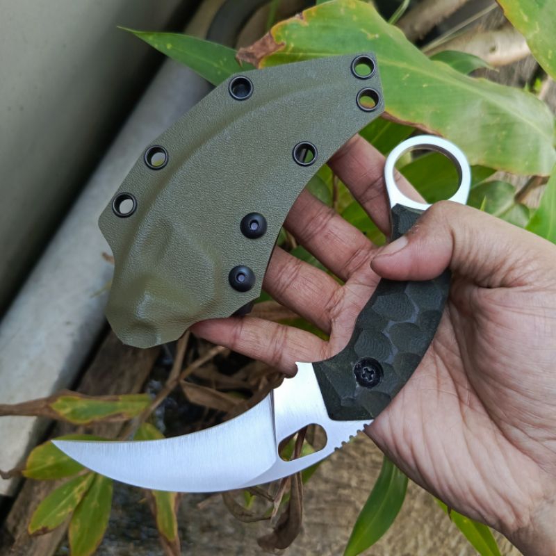 Taktikal Karambit Fulltang Kydex Micarta 440c