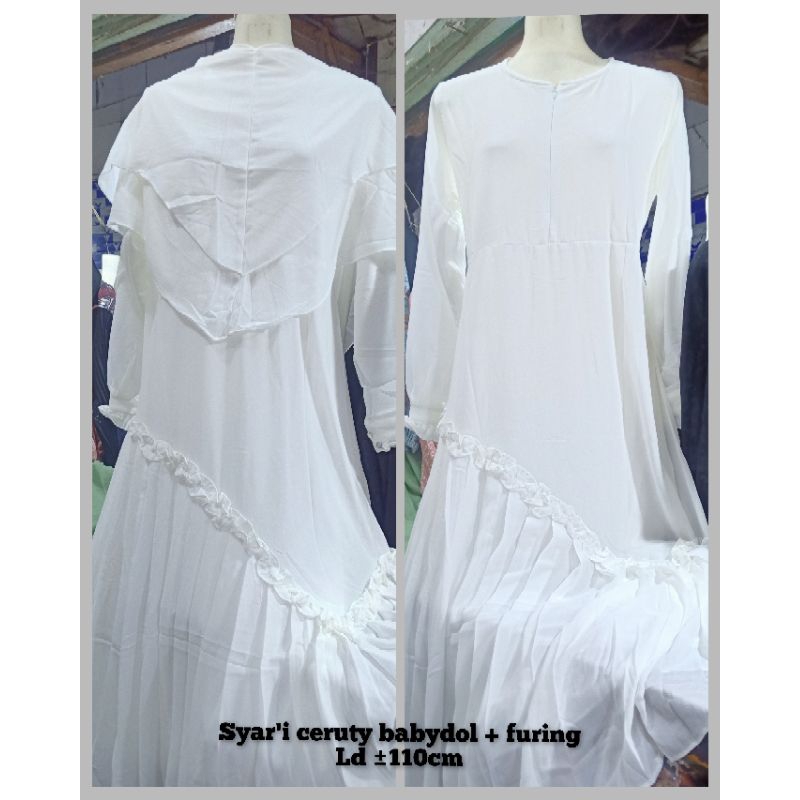 GAMIS/SYAR'I SET KIMAR KHUSUS PUTIH
