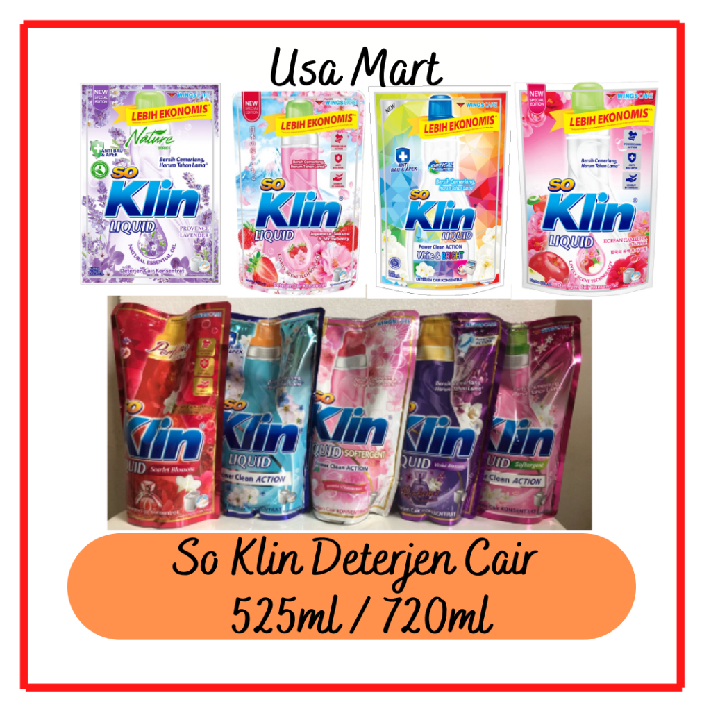 So Klin Deterjen Cair 720 ml / So Klin Deterjen Cair 525 ml