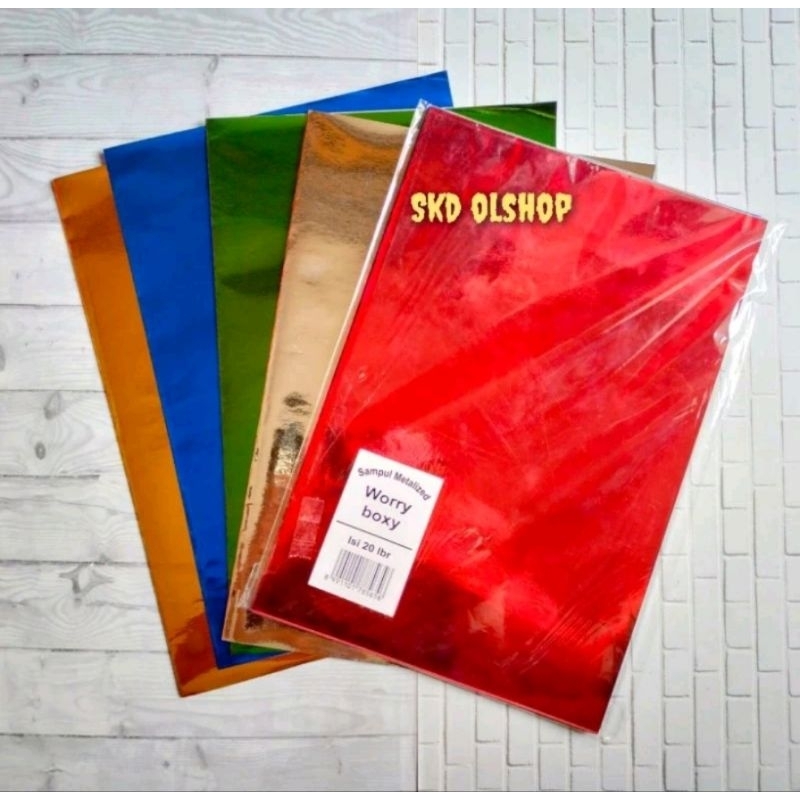 

sampul buku tulis metalik warna ukuran boxy campus panjang isi 10 lembar perwarna