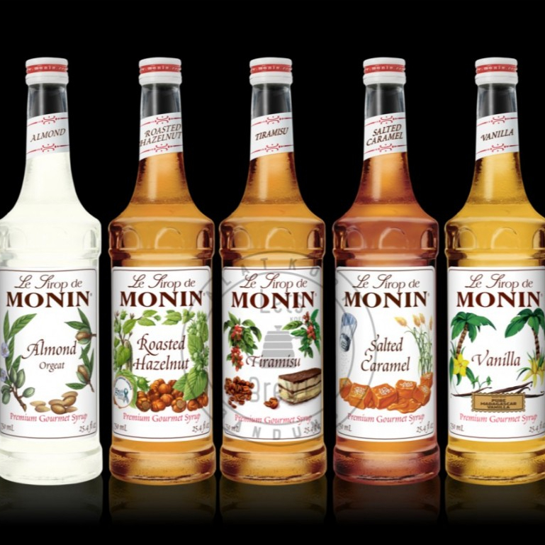 

Monin syrup caramel vanila peach 1000ml sirup karamel distributor ori campuran minuman sirop