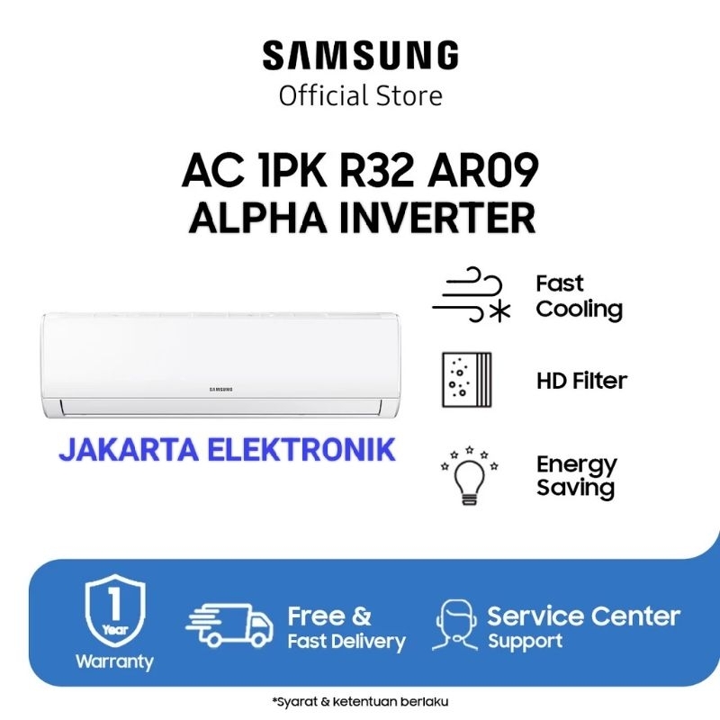 AC SPLIT SAMSUNG ALPHA INVERTER 1PK AR09AYHLAWKNSE