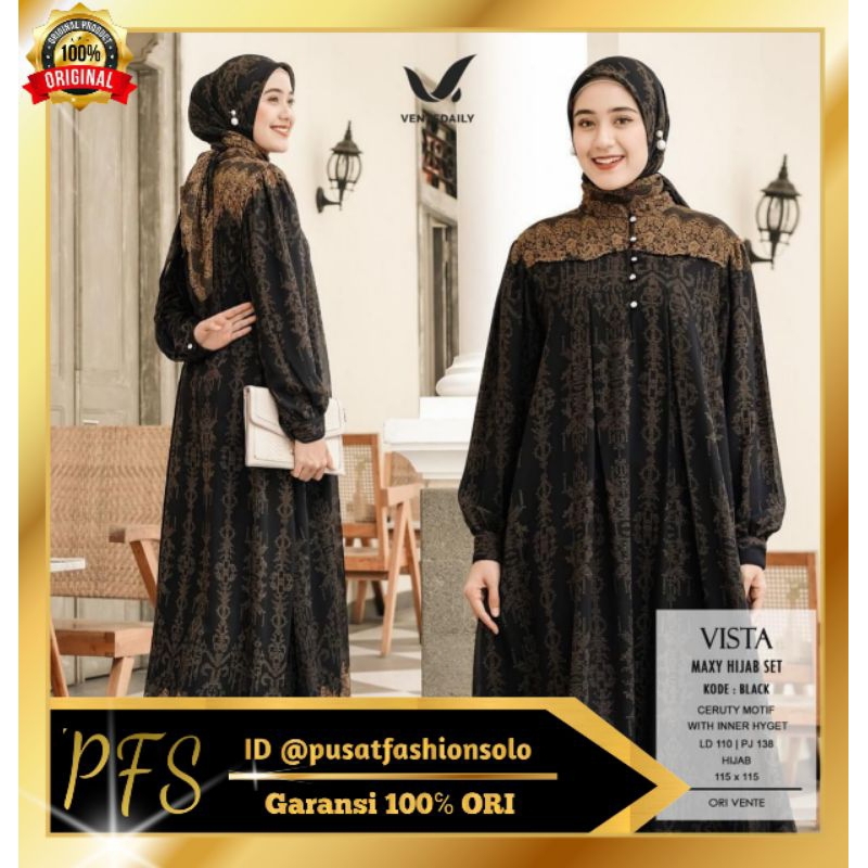 VISTA MAXY SET HIJAB - MILKA MAXY Original Product By VENTEDAILY✔ | GAMIS MUSLIMAH TERBARU | ORI Pro