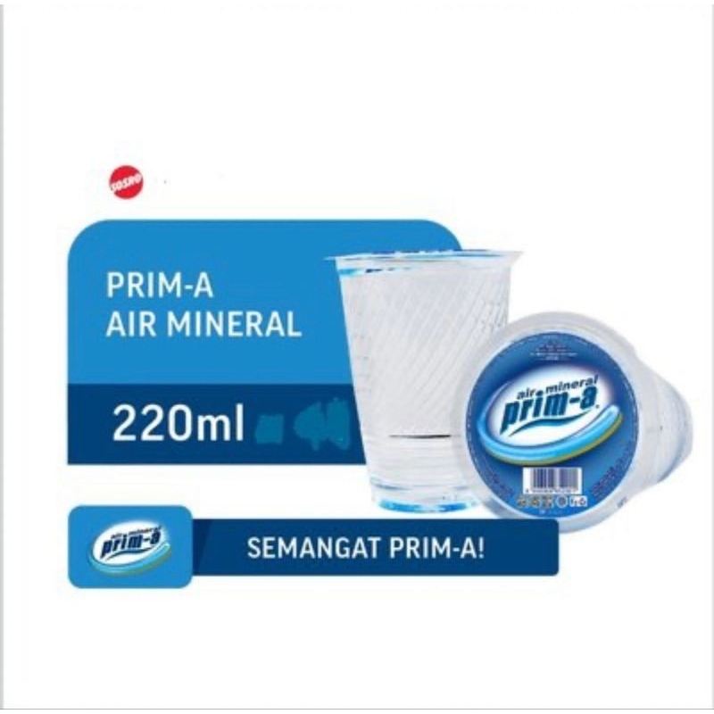 

SOSRO AIR MINERAL PRIMA GELAS 220ML ISI 48PCS/DUS EXP FEB 2025
