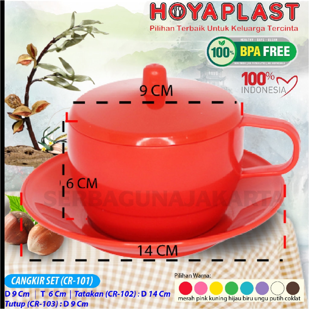 HOYAPLAST CANGKIR PLASTIK SET BPA FREE