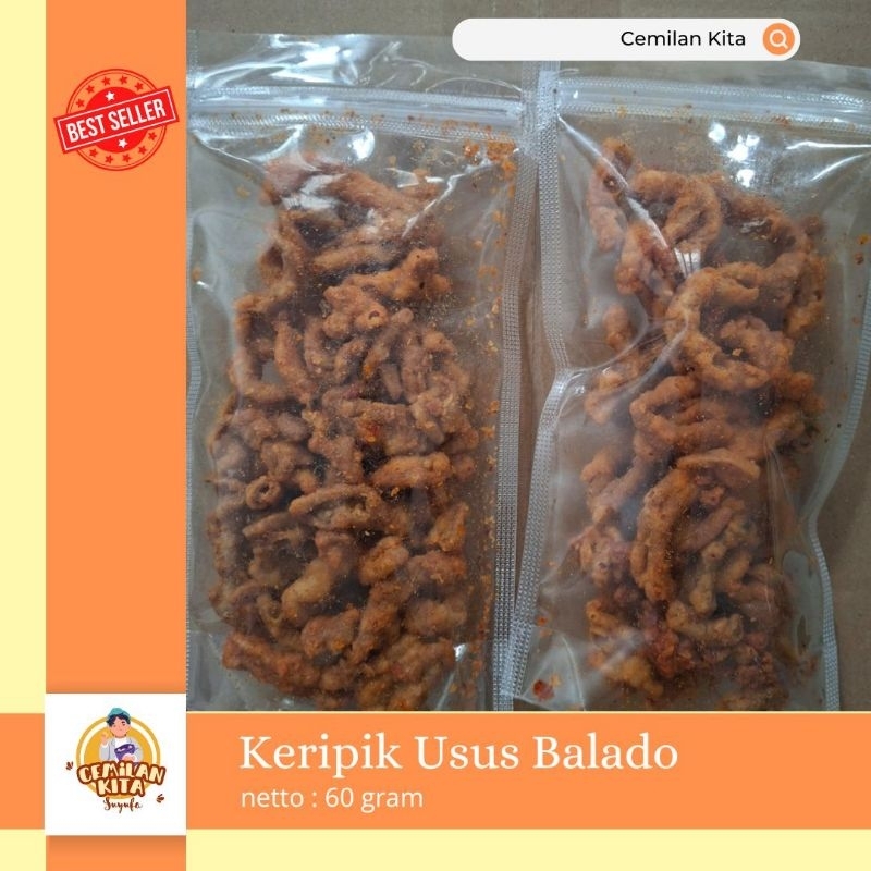 

Keripik Usus Balado Pedas 60 gram