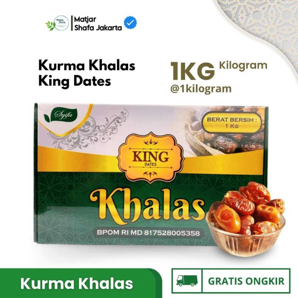 

Kurma KHALAS King Dates Syifa 1 kg Kurma Kholas - Kemasan ( Kotak )