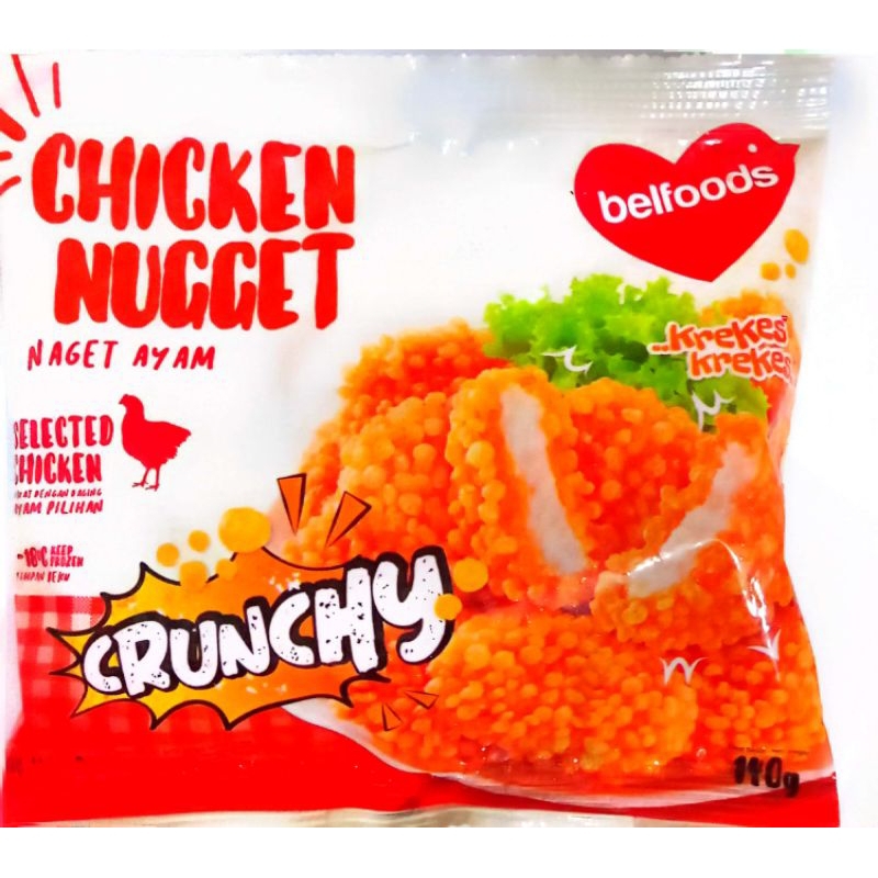 

Nugget Belfoods Crunchy olahan ayam beku berkualitas 140 gram dijamin enak