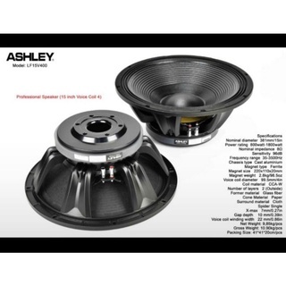 Speaker komponen ashley 15 inch LF15V400